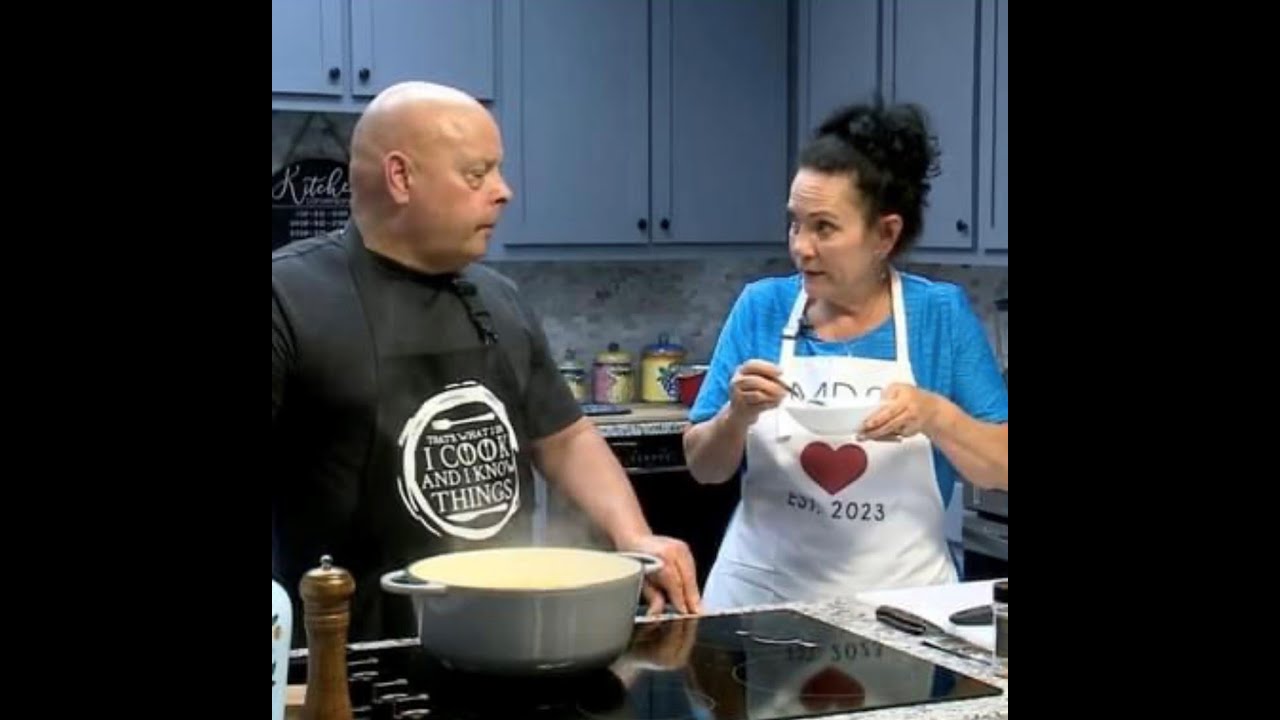 Frankie and Tina cooking together in The Master's Table kitchen